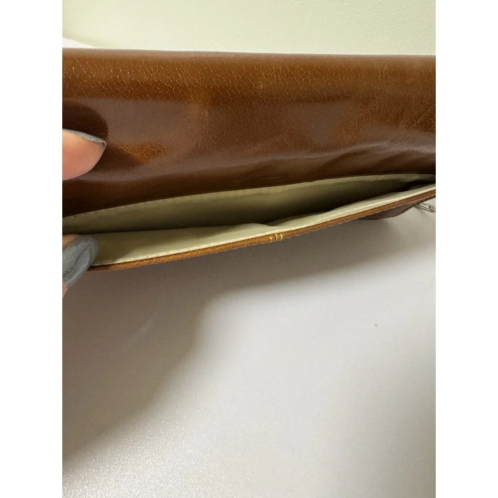 90's GIANI BERNINI‎ Genuine Leather Brown Shoulder Purse/Organizer